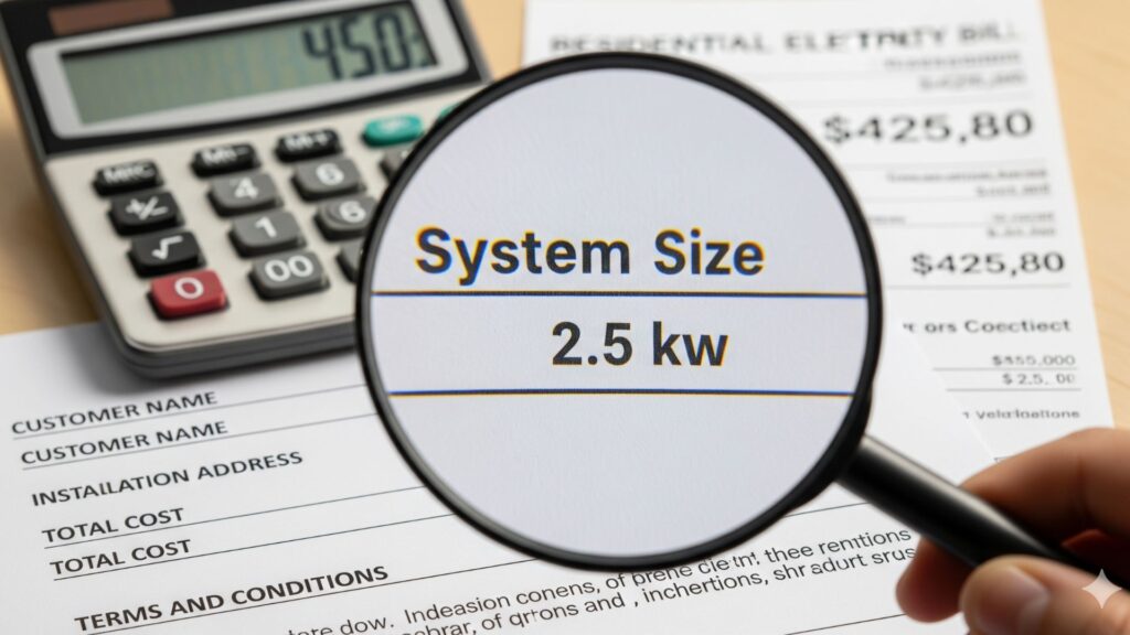 an undersized solar contact scam